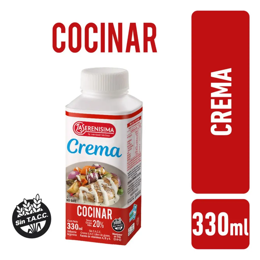 CREMA DE LECHE LA SERENISIMA IDEAL PARA COCINAR 330ML