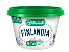 QUESO UNTABLE FINLANDIA LIGHT 180GR SIN SAL