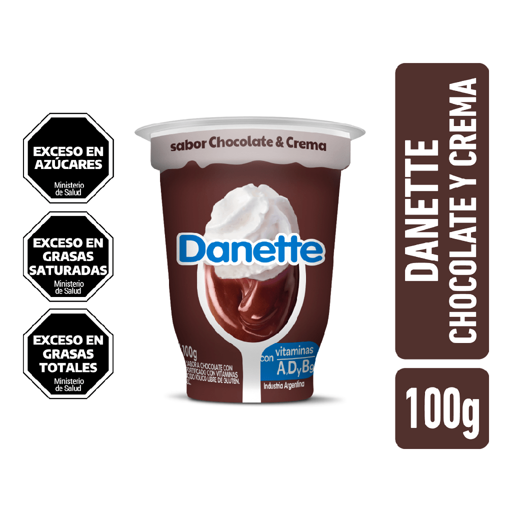 POSTRE DANETTE CHOCOLATE CON CREMA 100GR