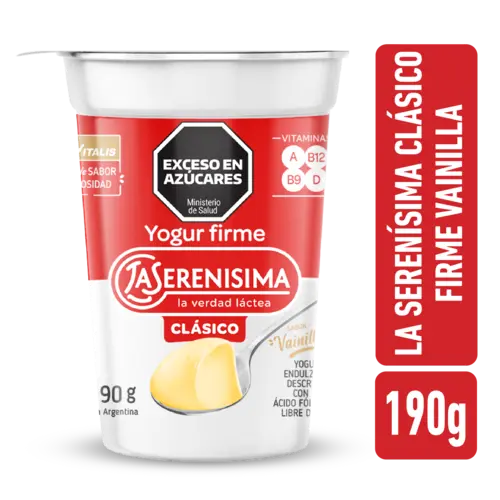 YOGURT ENTERO LA SERENISIMA FIRME VAINILLA 190GR