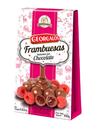 FRAMBUESAS CON CHOCOLATE GEORGALOS