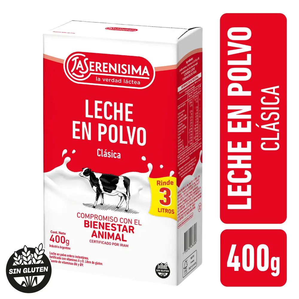 LECHE EN POLVO ENTERA LA SERENISIMA 400GR