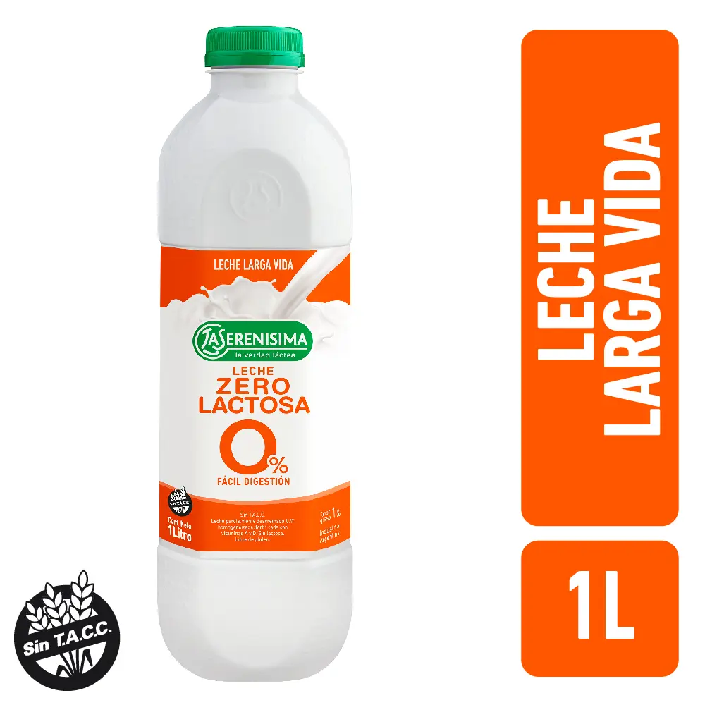 LECHE LA SERENISIMA ZERO LACTOSA BOTELLA 1L