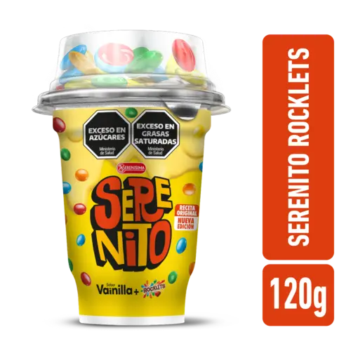 POSTRE SERENITO C/CONFITES 120GR VAINILLA