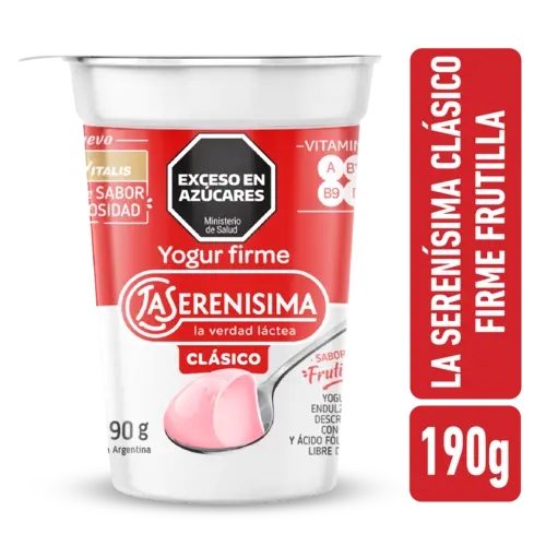 YOGURT FIRME LA SERENISIMA FRUTILLA 190GR