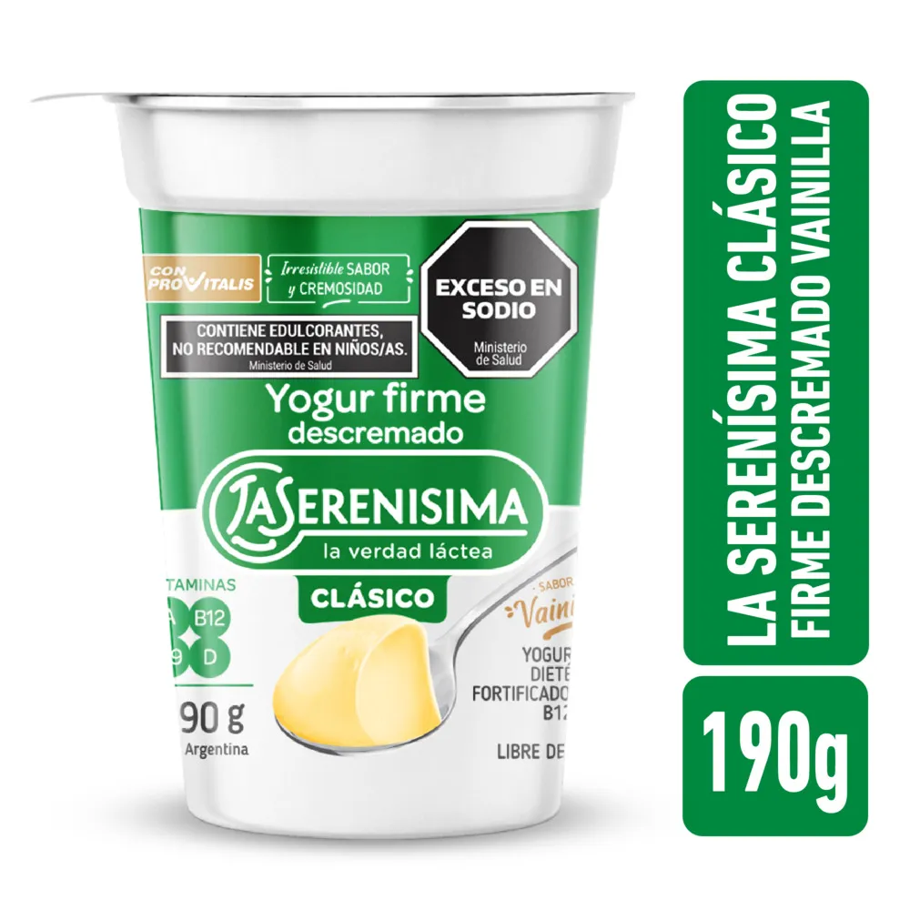 YOGURT LA SERENISIMA FIRME LIGHT VAINILLA 190GR