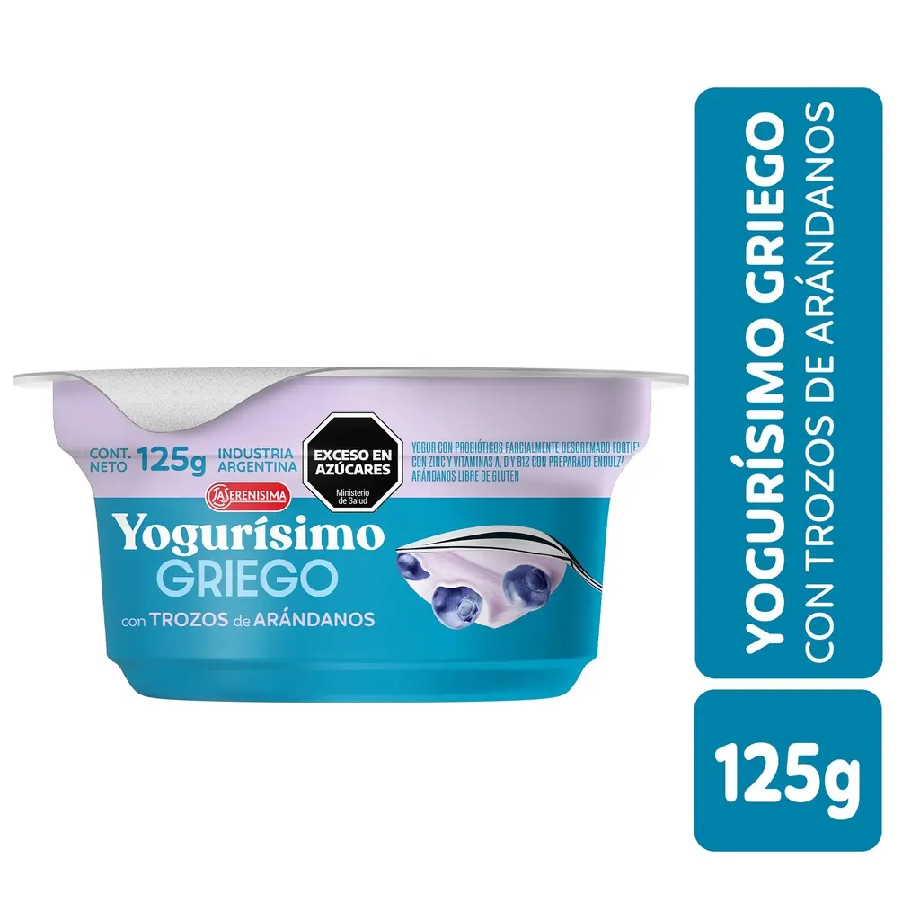 YOGURT YOGURISIMO ESTILO GRIEGO ARANDANOS 125GR