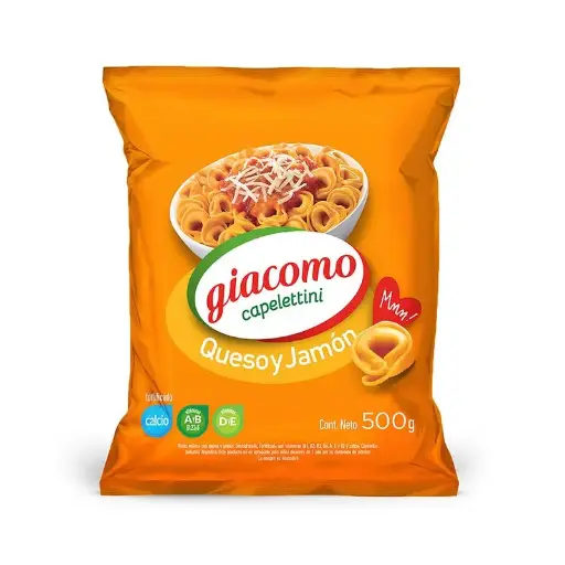 CAPELETINI GIACOMO QUESO Y JAMON 500GR