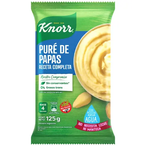 PURE DE PAPAS LISTO KNORR RECETA COMPLETA