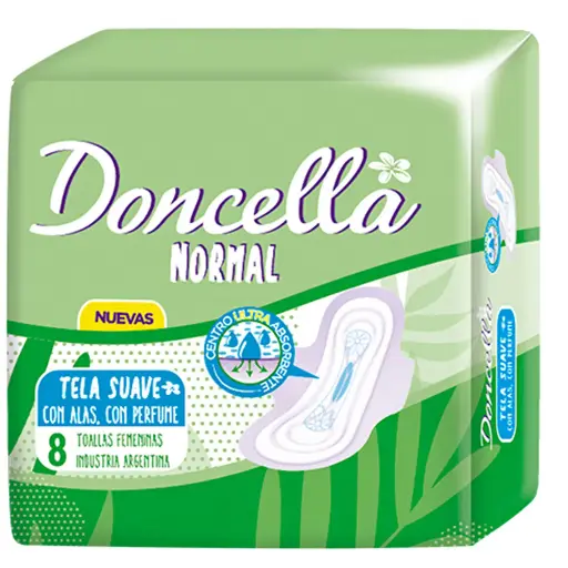 TOALLITAS FEMENINAS DONCELLA NORMAL  8U