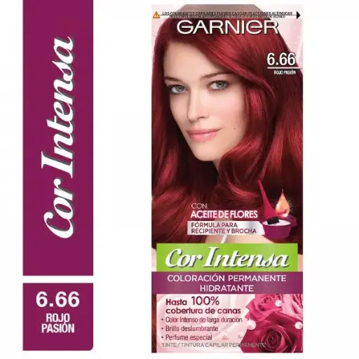 TINTURA GARNIER ROJO COR INTENSA 6.6 