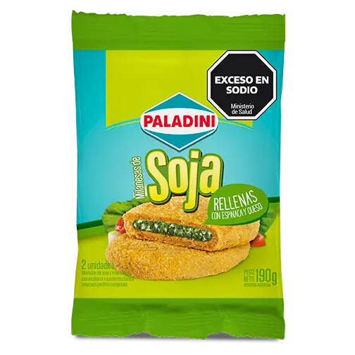 MILANESAS DE SOJA ESPINACA PALADINI X2