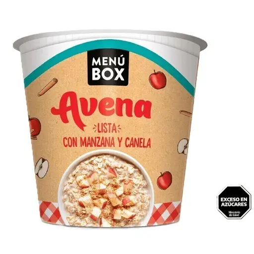 AVENA LISTA MENU BOX MANZANA/CANELA 59GR