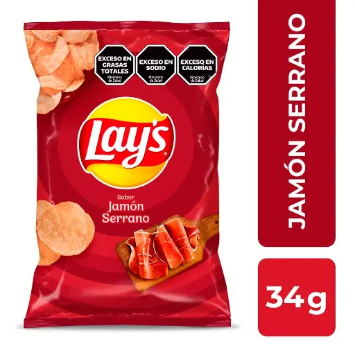 PAPAS FRITAS LAYS JAMON SERRANO 34GR