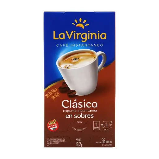 CAJA CAFE EN SOBRE LA VIRGINIA 20 UN