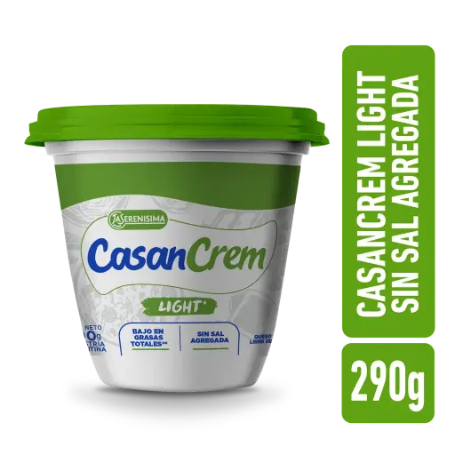 QUESO CREMA CASANCREM SIN SAL AGREGADA 290GR