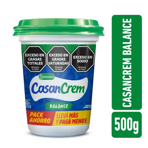 QUESO CREMA CASANCREM BALANCE 500GR