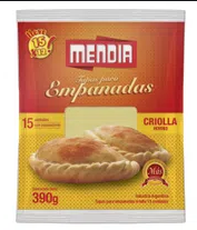 DISCOS DE EMPANADA MENDIA X15 UNIDADES CRIOLLA